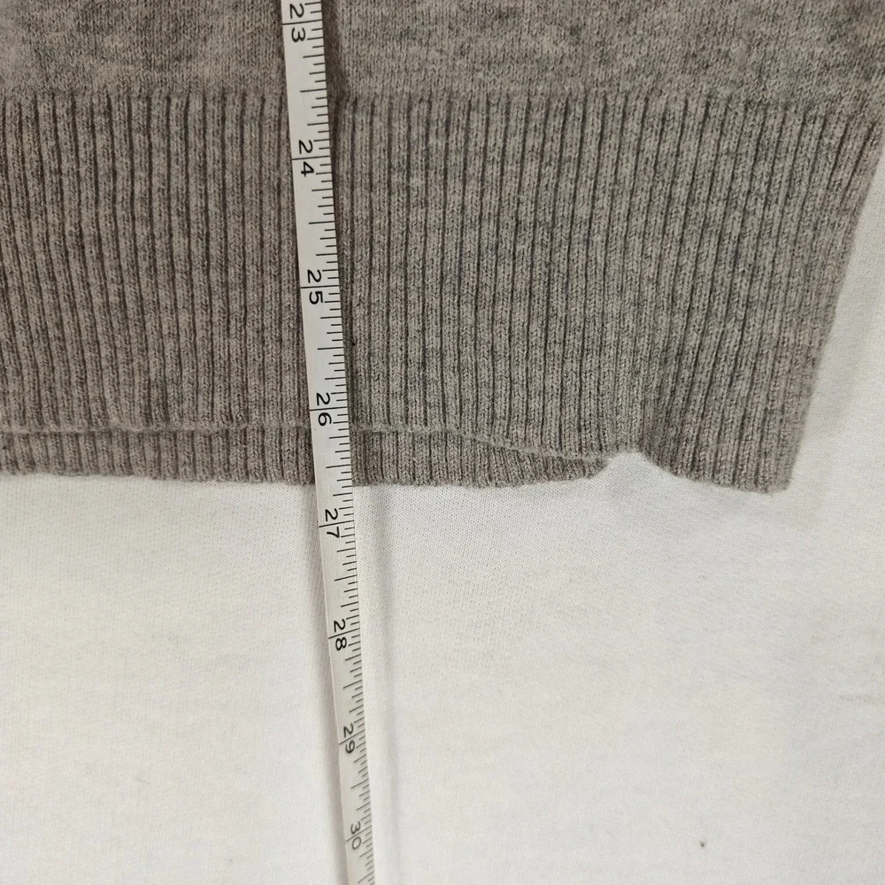 J.Crew Mens Medium Gray Cotton Merino Wool Blend Crewneck Sweater Heathered Knit